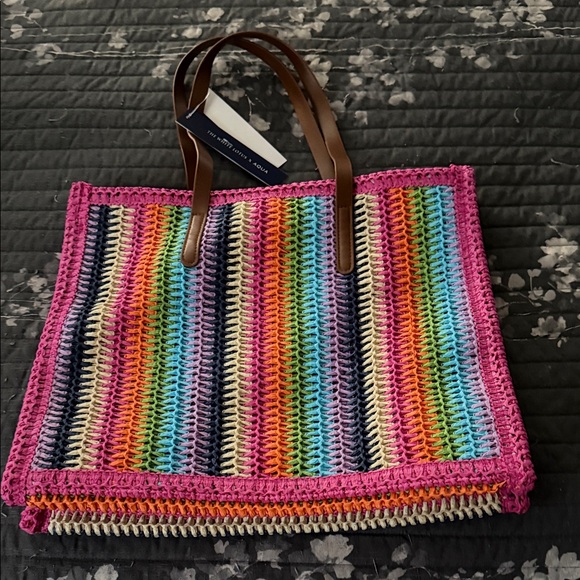 The White Lotus x Aqua Rainbow Tote Bag NWT